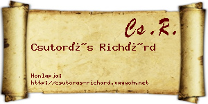 Csutorás Richárd névjegykártya